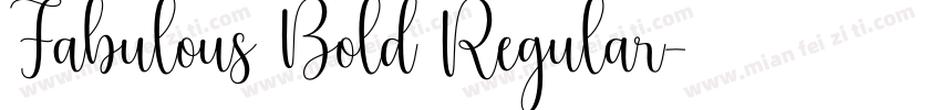 Fabulous Bold Regular字体转换
